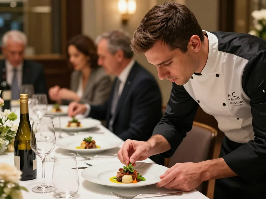 Dressage élégant traiteur